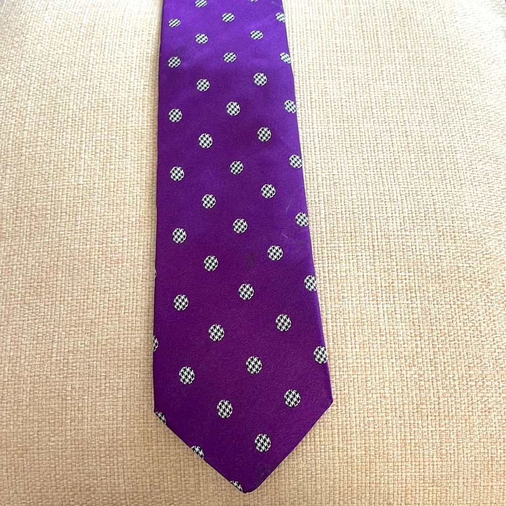 Paul Fredrick Elegant Purple Silk Tie